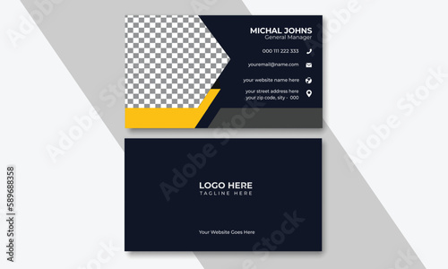 Yellow & black business card design, Creative business card design, Official business card design
