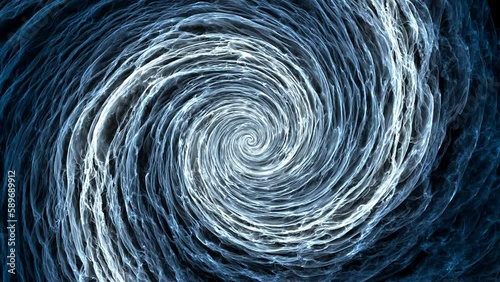 Spiral vortex particles  simulation tunnel photo