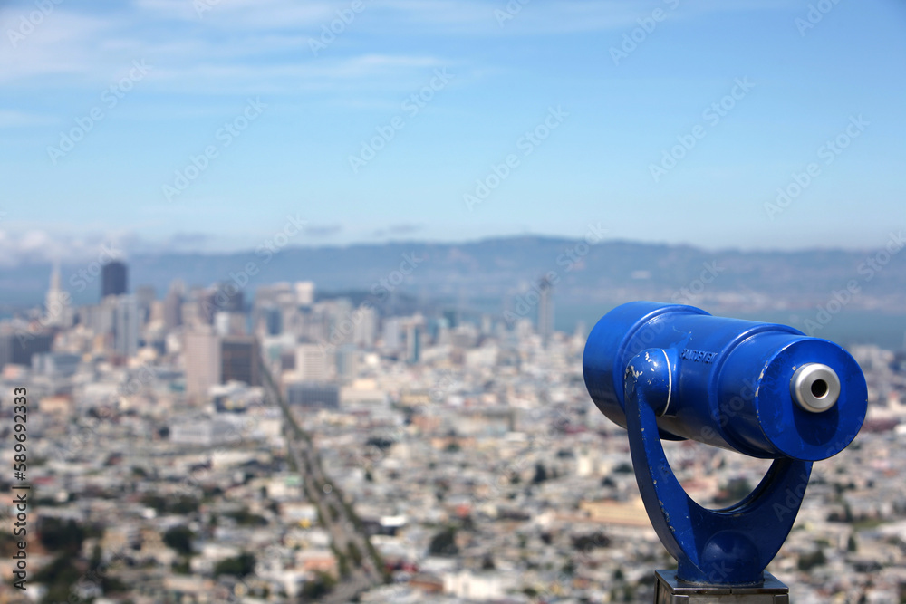Blick vom Aussichtspunkt Twin Peaks über San Francisco