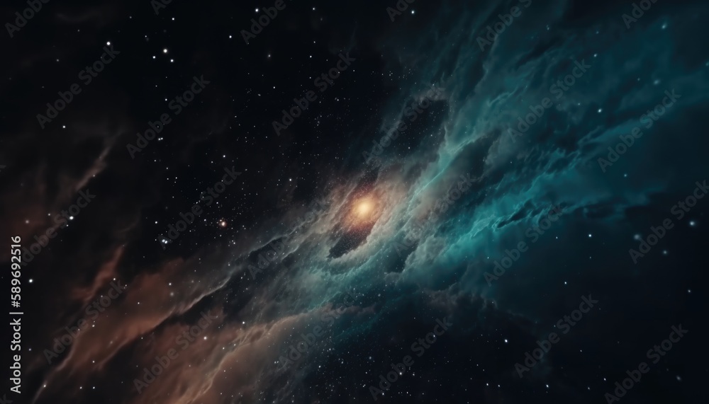 Fototapeta premium Capturing Clusters of Galaxies in a Photograph, Generative Ai