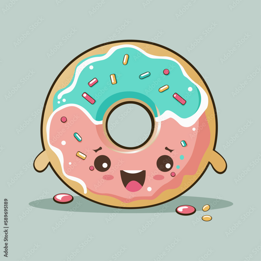 Vector donut download. Donut character illustration. fun donut Vector donut download. Donut character illustration. fun donut