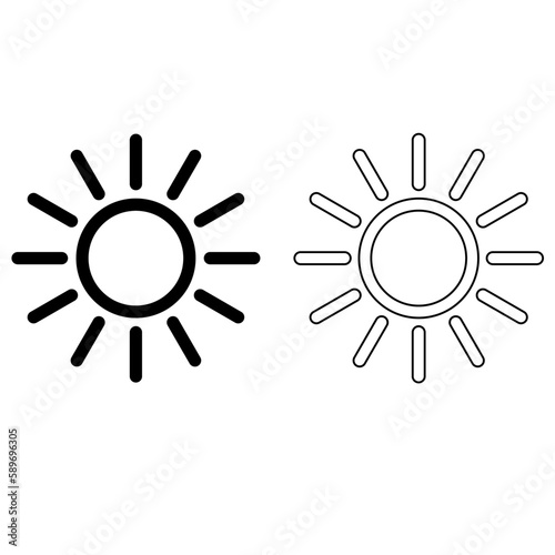 sun icons vector