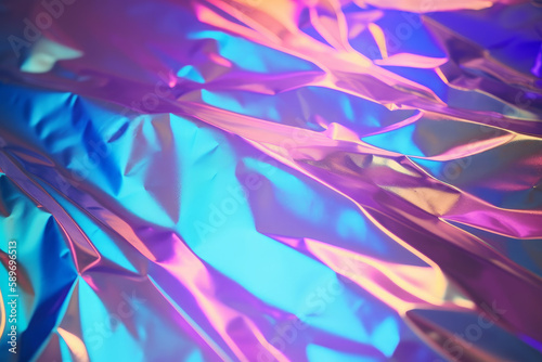 neon metallic glitter foil Generative AI