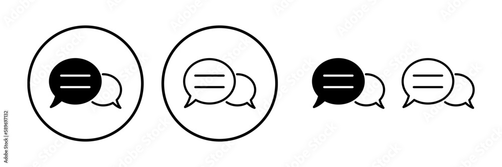 Chat icon vector. Chat Icon in trendy flat style isolated. Speech bubble symbol for web design Chat icon vector. Chat Icon in trendy flat style isolated. Speech bubble symbol for web design