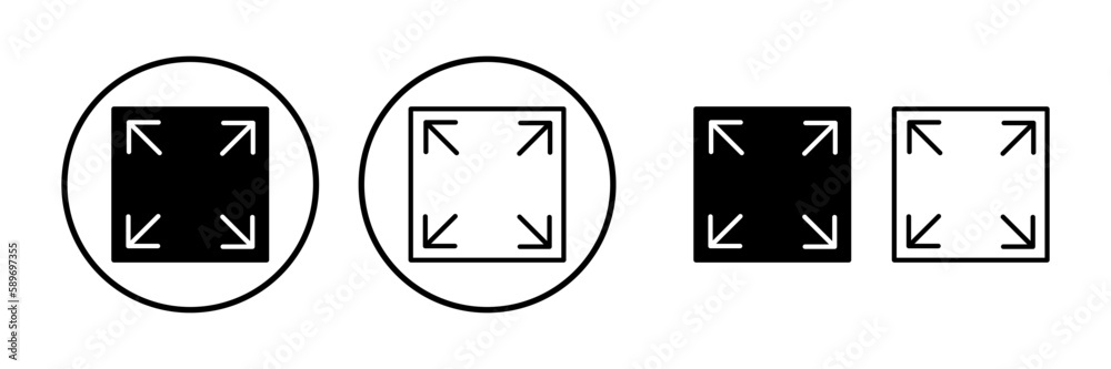 Fullscreen icon vector. expand fullscreen icon Fullscreen icon vector. expand fullscreen icon