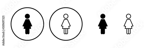 Female icon vector. toilet icon. restroom sign. gender