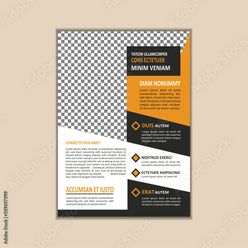 Creative Corporate Business Flyer Template Simple and clean A4 Size with Bleed Vector design