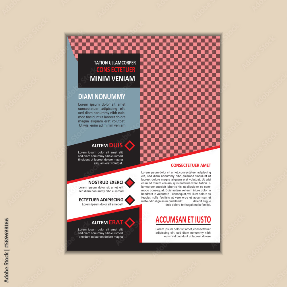 Fototapeta premium Creative Corporate Business Flyer Template Simple and clean A4 Size with Bleed Vector design