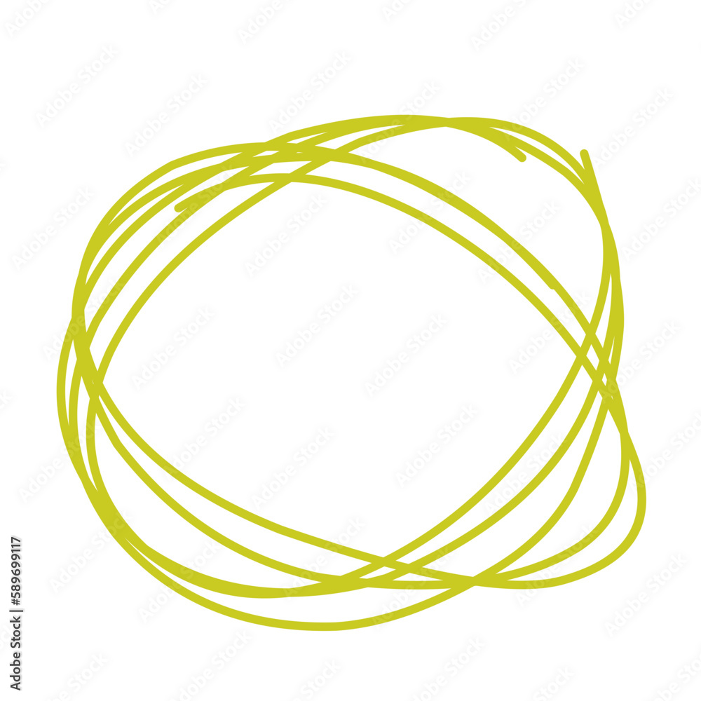 Hand drawn circle line
