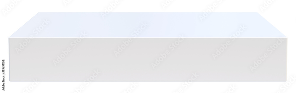 White podium for product presentation isolated on transparent background White podium for product presentation isolated on transparent background