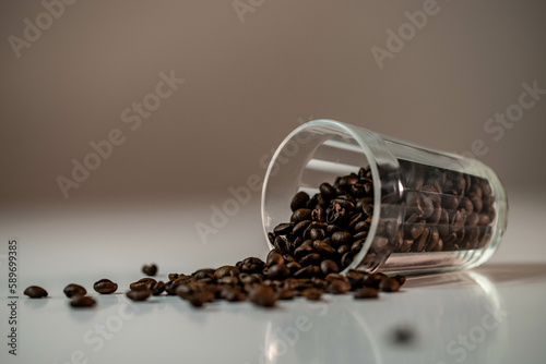 coffee beans in a cup