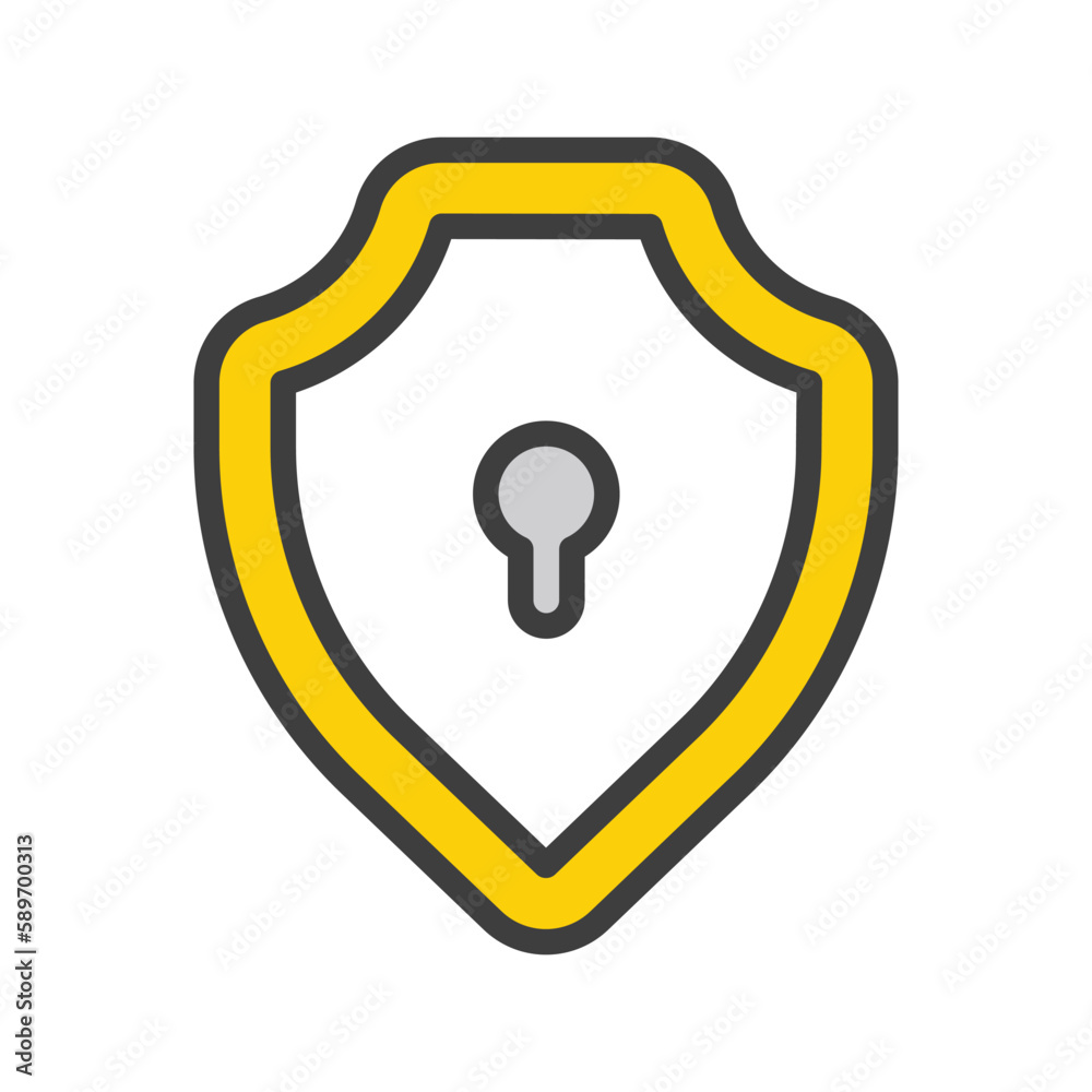 Sheild icon with white background stock illustration Sheild icon with white background stock illustration