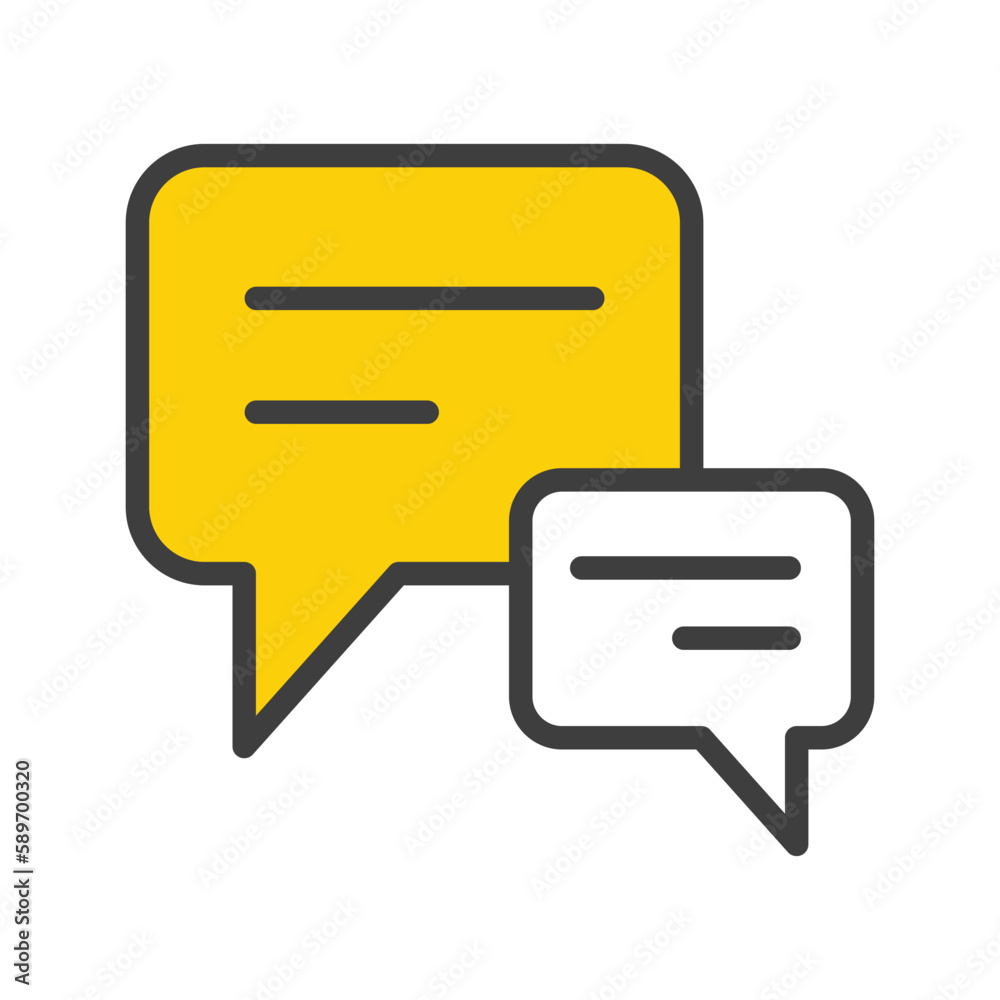 Chat icon with white background stock illustration Chat icon with white background stock illustration