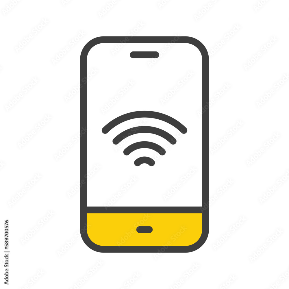 Wifi icon with white background stock illustration Wifi icon with white background stock illustration