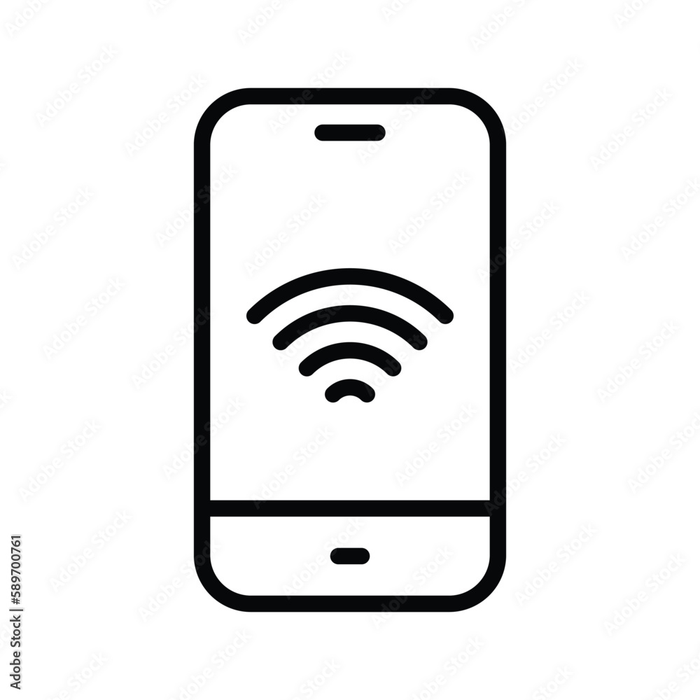 Wifi icon with white background stock illustration Wifi icon with white background stock illustration