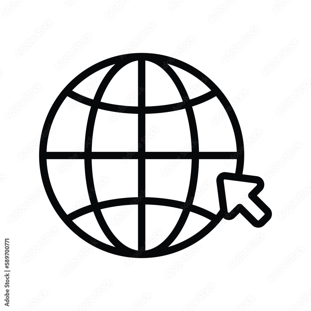 Internet icon with white background stock illustration Internet icon with white background stock illustration