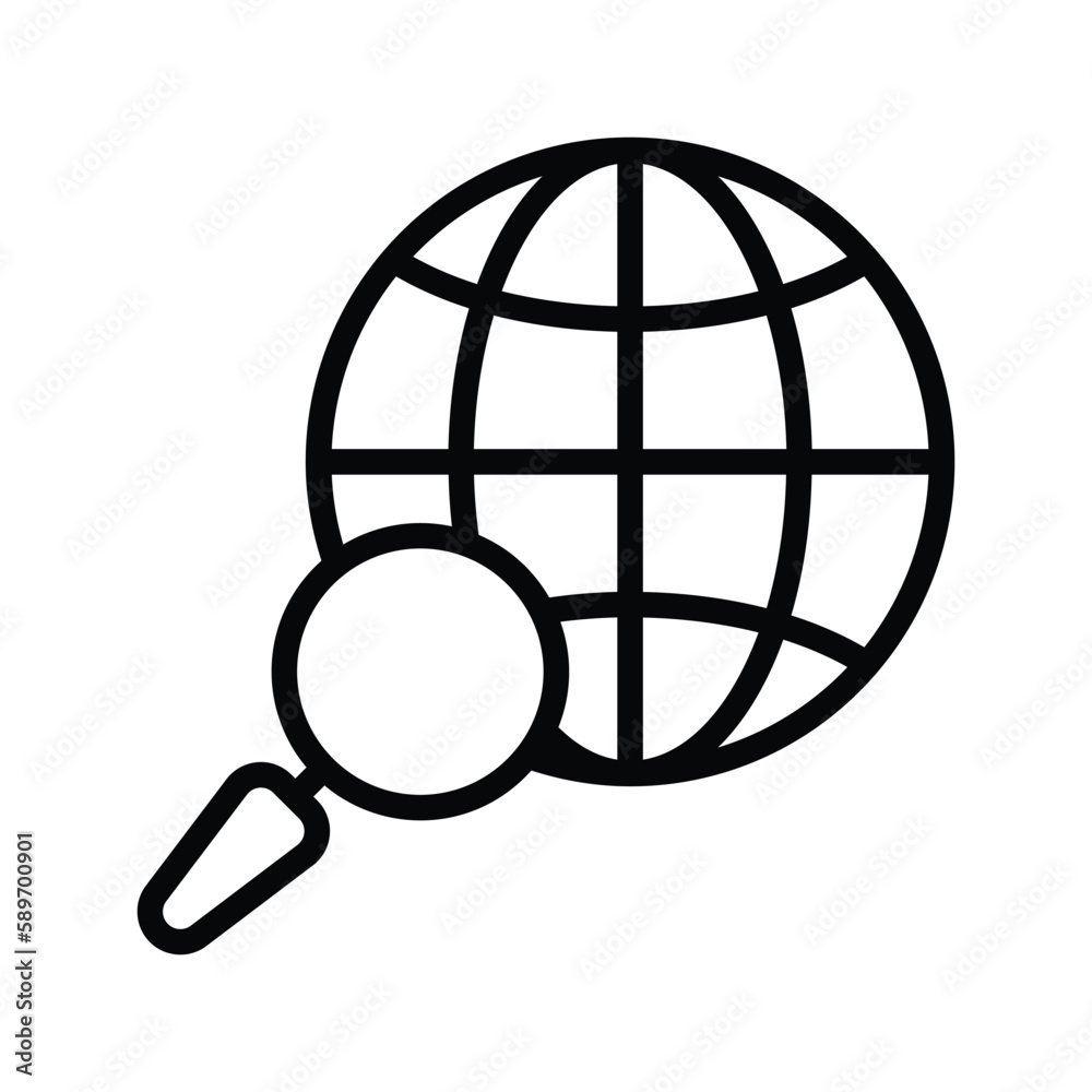 Global icon with white background stock illustration Global icon with white background stock illustration