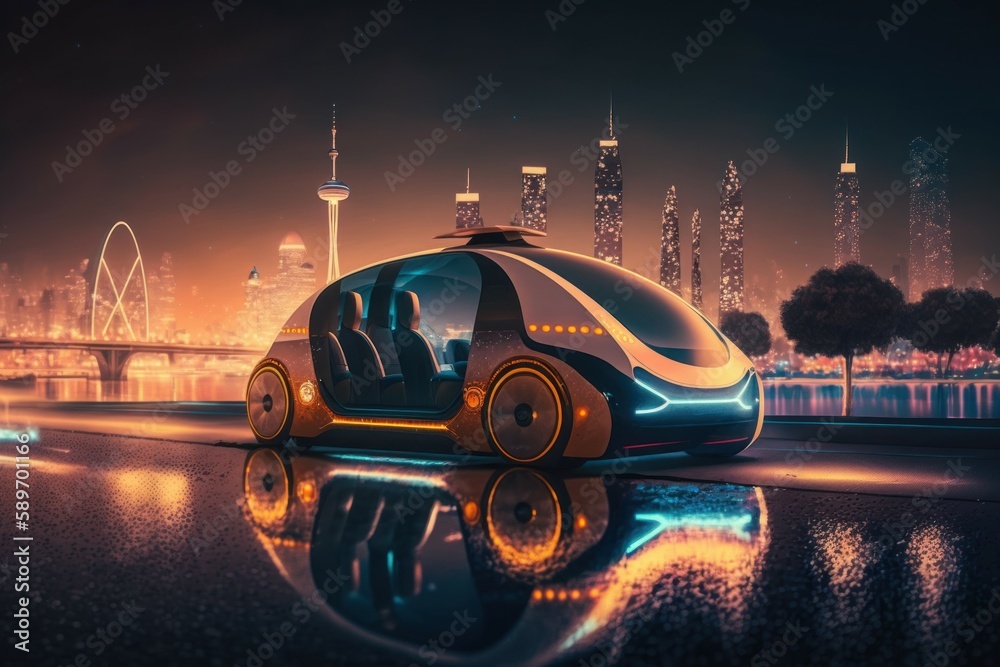 Future of urban autonomous mobility taxi cab car, Public transportation ...