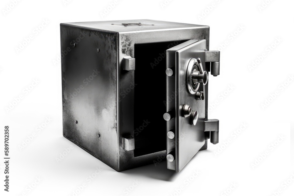 monochromatic metal box. Generative AI