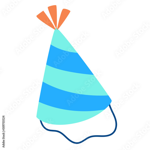 party hats isolated on white