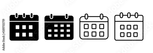 Calendar icon vector for web and mobile app. Calender sign and symbol. Schedule icon symbol