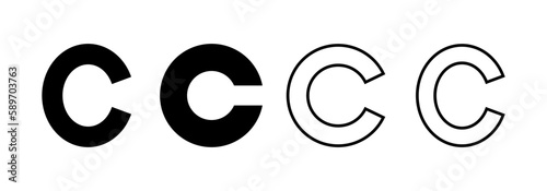 Copyright icon vector for web and mobile app. copyright sign and symbol