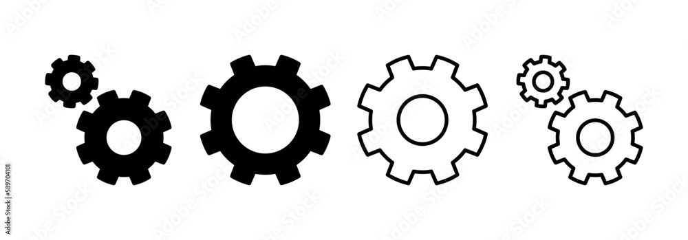setting Icon vector for web and mobile app. Cog settings sign and symbol. Gear Sign setting Icon vector for web and mobile app. Cog settings sign and symbol. Gear Sign
