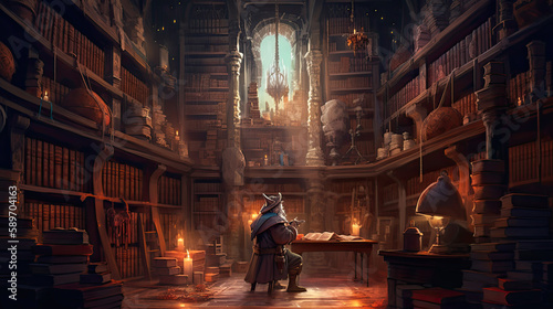 alchemist s library. - game scenario