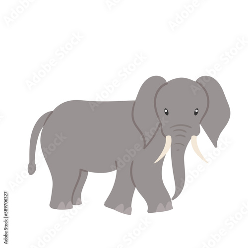 elephant cartoon isolated on white © Bala