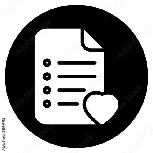 wishlist glyph icon