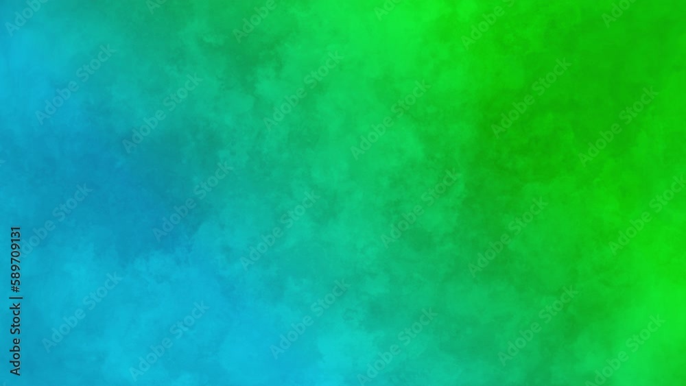Mixing the blue and green paints smoothly, motion loop 4k background at 60fps.