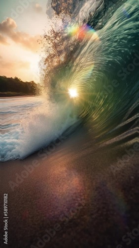 sunset on the beach