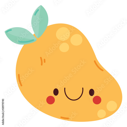 kawaii mango design