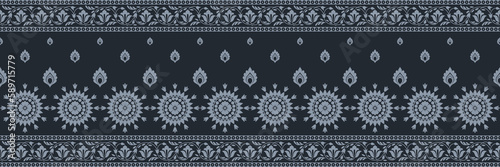 Floral seamless pattern. Vector indian decorative wallpaper. Batik indonesia. Colorful pattern with paisley and stylized flowers. Design for wrapping paper, cover, fabric, textile, wallpaper, curtains