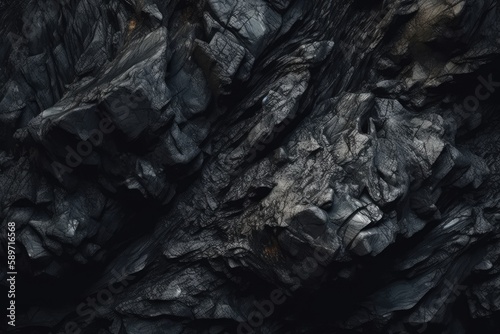 detailed close-up view of a unique rock formation. Generative AI