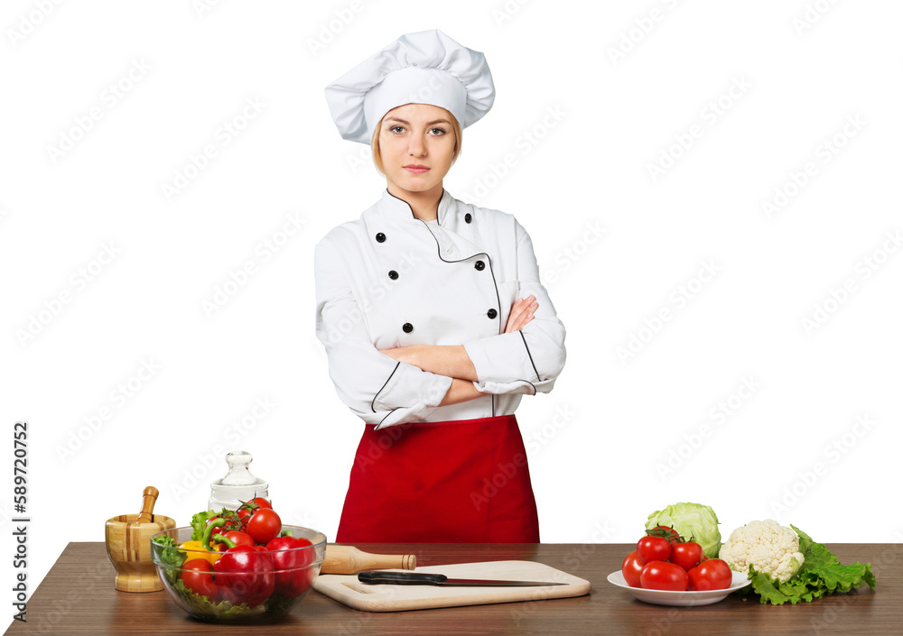 Young beautiful woman Cooking in kitchen Young beautiful woman Cooking in kitchen