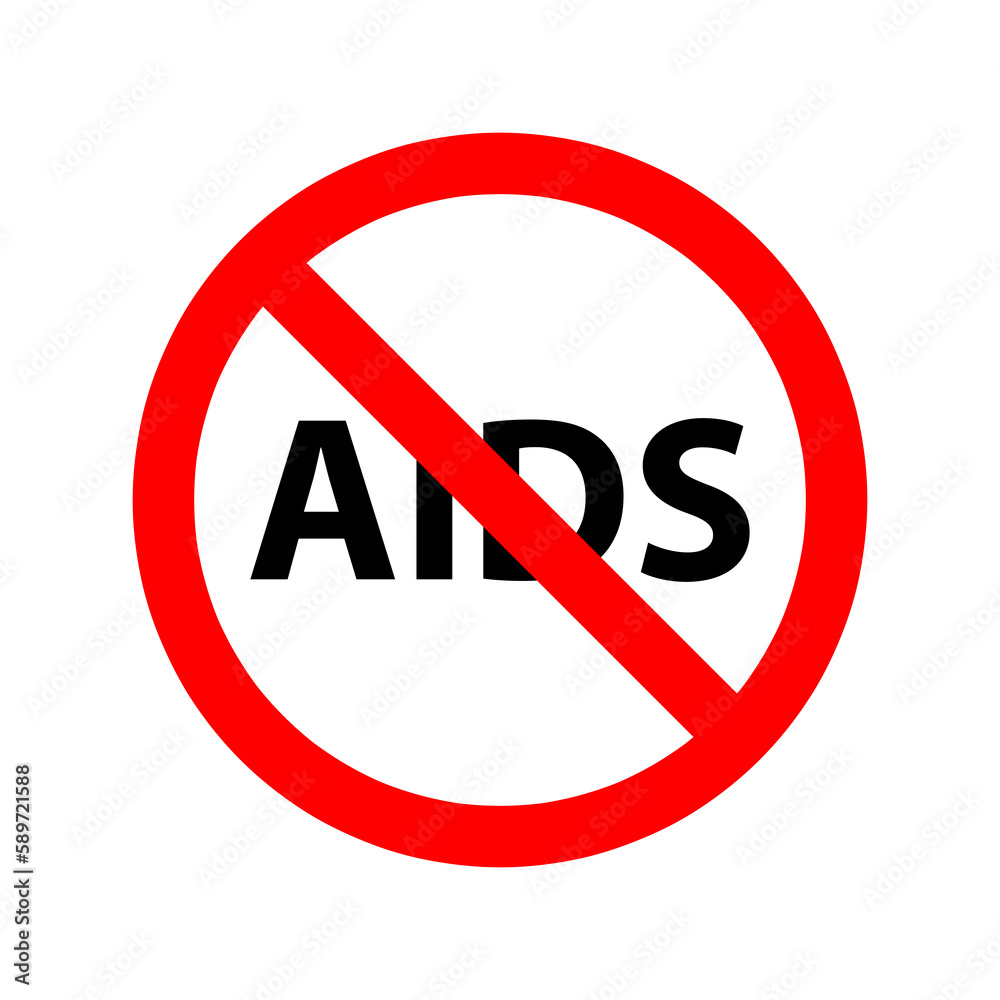 Warning sign for a people aids vector illustration on white background..eps Warning sign for a people aids vector illustration on white background..eps
