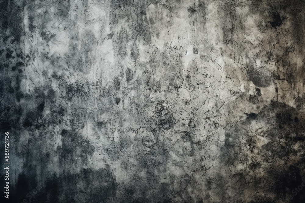 cracked black and white wall texture. Generative AI cracked black and white wall texture. Generative AI