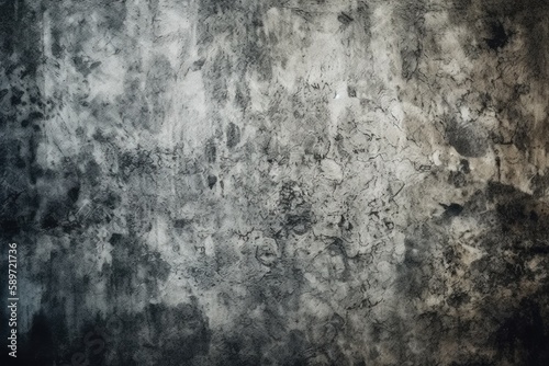 cracked black and white wall texture. Generative AI