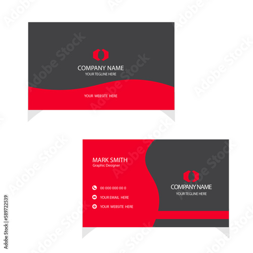 business card design template,Modern business card,Visiting card, elegant business card,Double-sided creative business card, clean professional business card,vector illustration