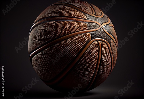 Basketball ball render isolated. Generative AI © Isabella