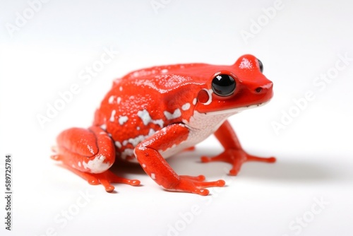 red eyed tree frog on a white background