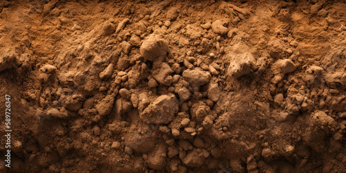 Soil dirt Earth ground mud clay background close-up, generated AI, generated, AI