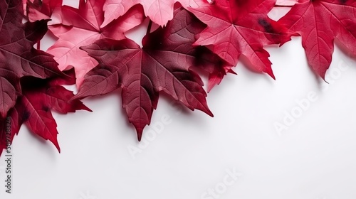 July 1st - Canada Day illustration with maple leaves on white wooden background, Generative ai