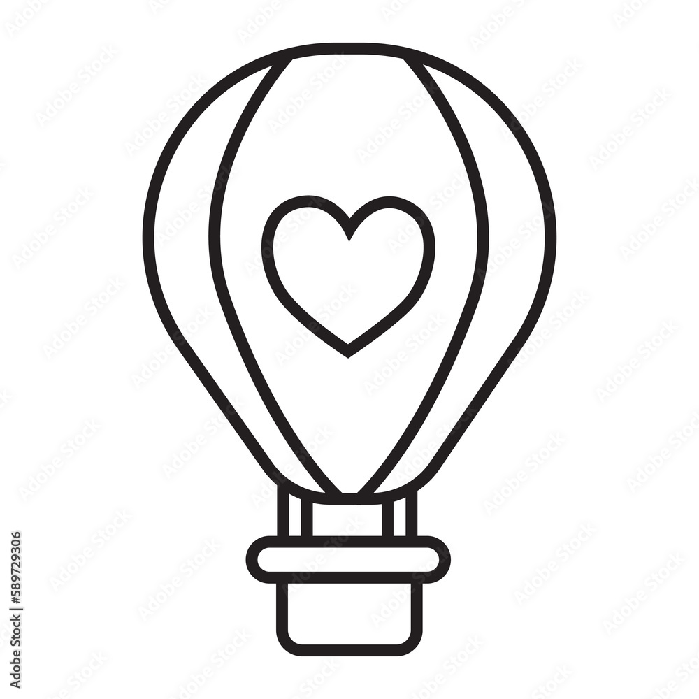 Air balloon icon illustration with transparent background Air balloon icon illustration with transparent background