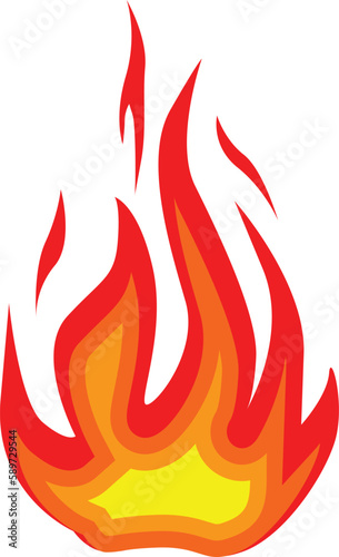 Flame fire burn vector symbol 
