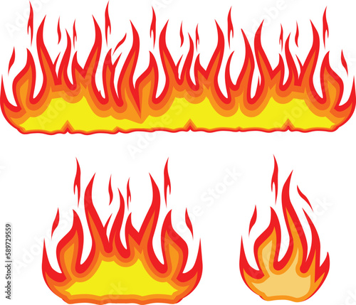 Flame fire burn vector symbol 