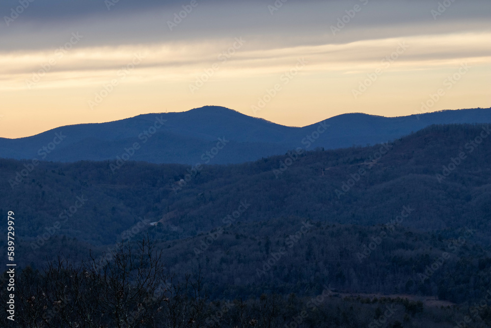 Sunset in the West Virginia Mountains