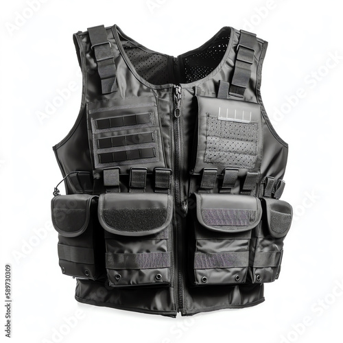 A bulletproof vest, isolated image. generative AI photo