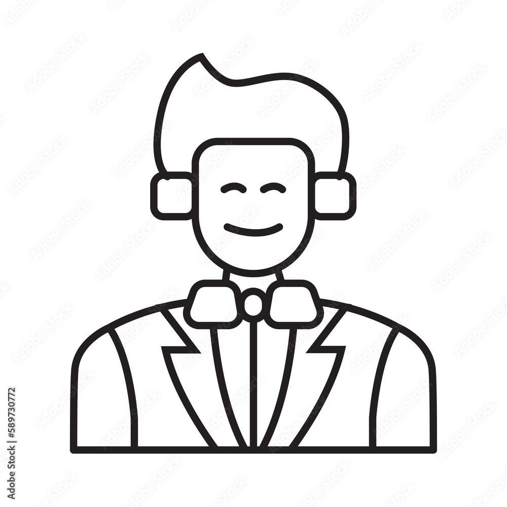 Groom icon illustration with transparent background